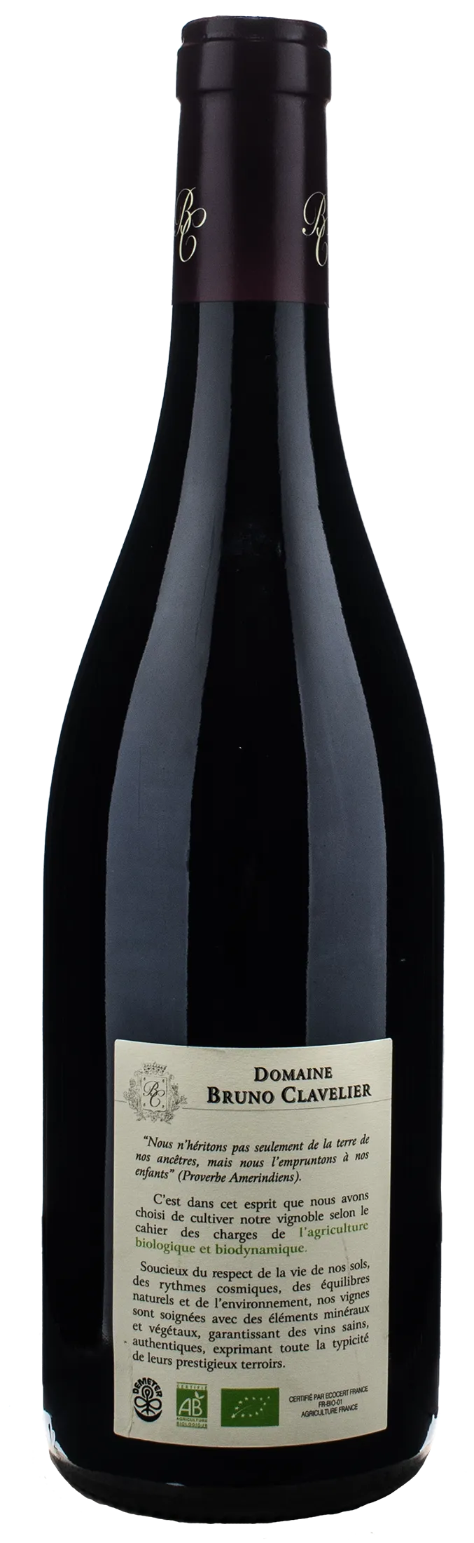 Bruno Clavelier Bourgogne Pinot Noir Les Champs d'Argent 2022