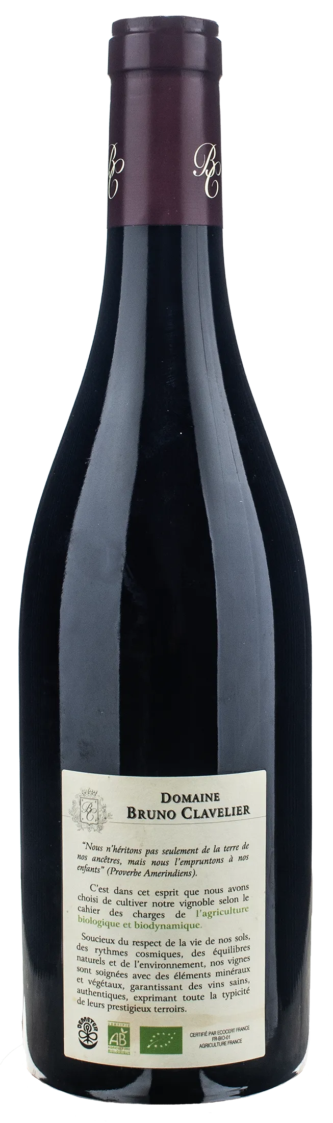 Bruno Clavelier Bourgogne Pinot Noir Les Champs d'Argent 2023