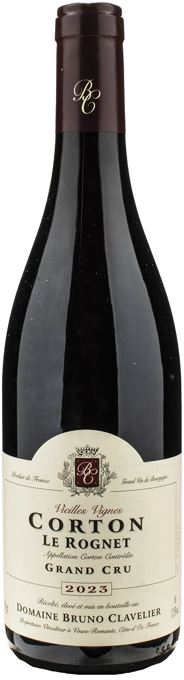 Bruno Clavelier Corton Grand Cru Le Rognet 2023