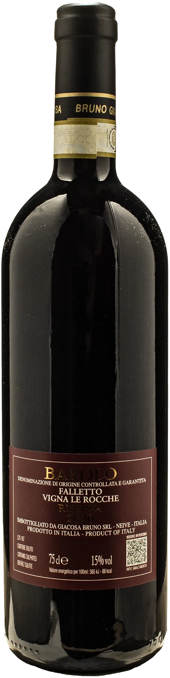 Bruno Giacosa Barolo Falletto Vigna Le Rocche Riserva 2020