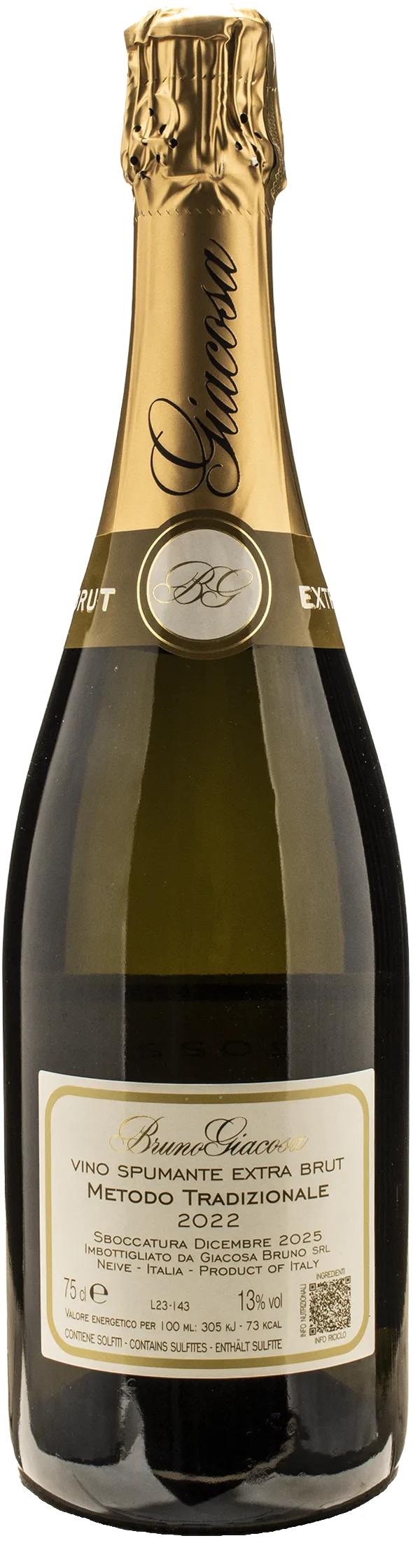 Bruno Giacosa Spumante Metodo Tradizionale Extra Brut 2022