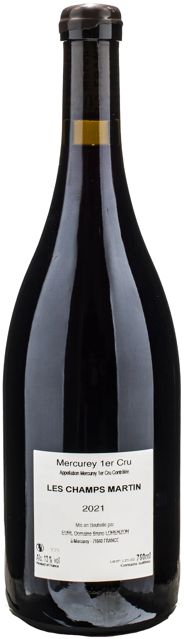 Bruno Lorenzon Mercurey 1er Cru Carline Clos des Champ Martin Rouge 2021