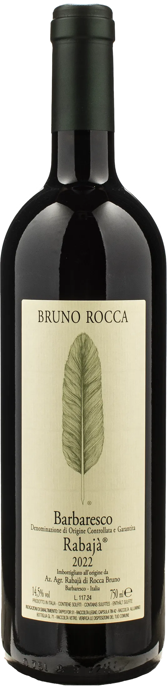 Bruno Rocca Barbaresco Rabaja 2022