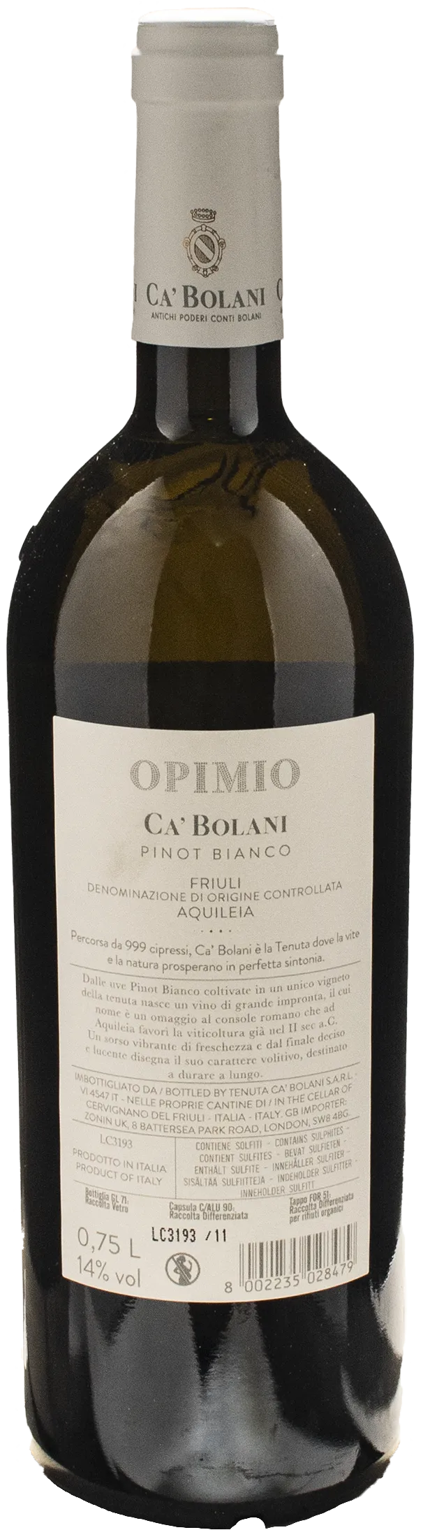 Ca Bolani Opimio Pinot Bianco 2020