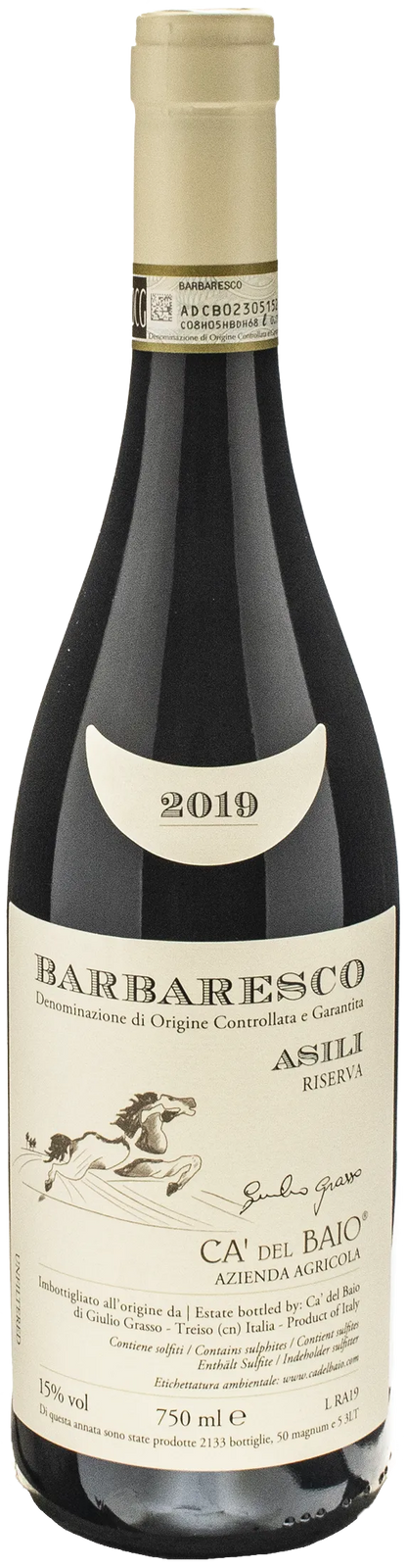 Ca del Baio Barbaresco Asili Riserva 2019