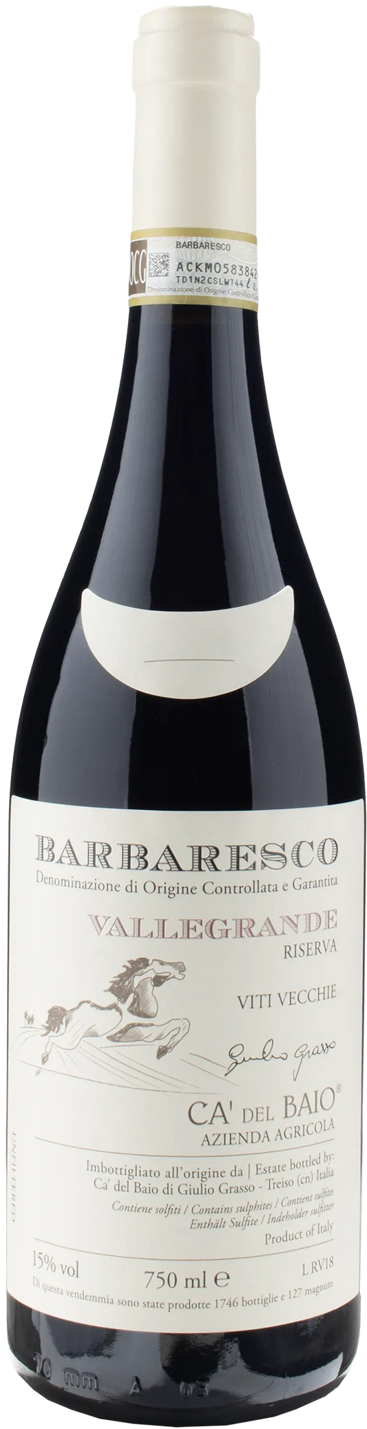 Ca del Baio Barbaresco Vallegrande Riserva Viti Vecchie 2018