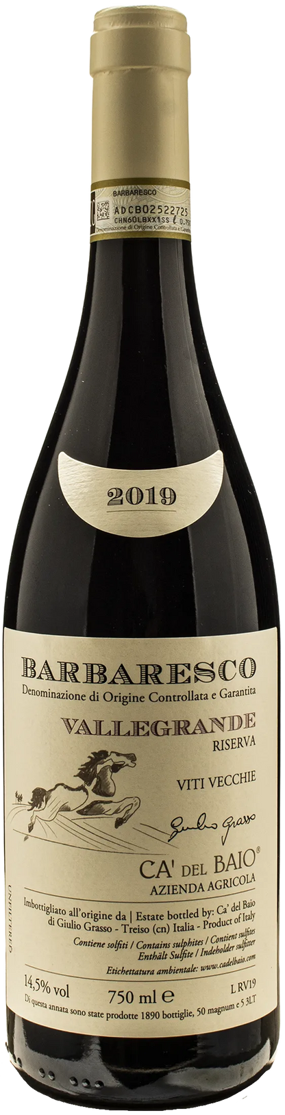 Ca del Baio Barbaresco Vallegrande Riserva Viti Vecchie 2019