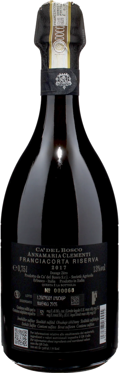 Ca' del Bosco Franciacorta Annamaria Clementi Dosage Zero Riserva 2017