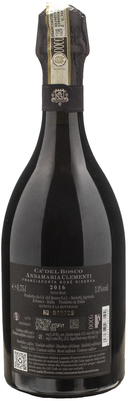 Ca' del Bosco Franciacorta Cuvée Annamaria Clementi Extra Brut Rosé Riserva 2016