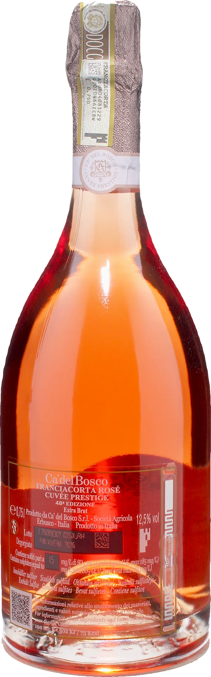 Ca' del Bosco Franciacorta Cuvee Prestige Extra Brut Rosè 48esima Edizione