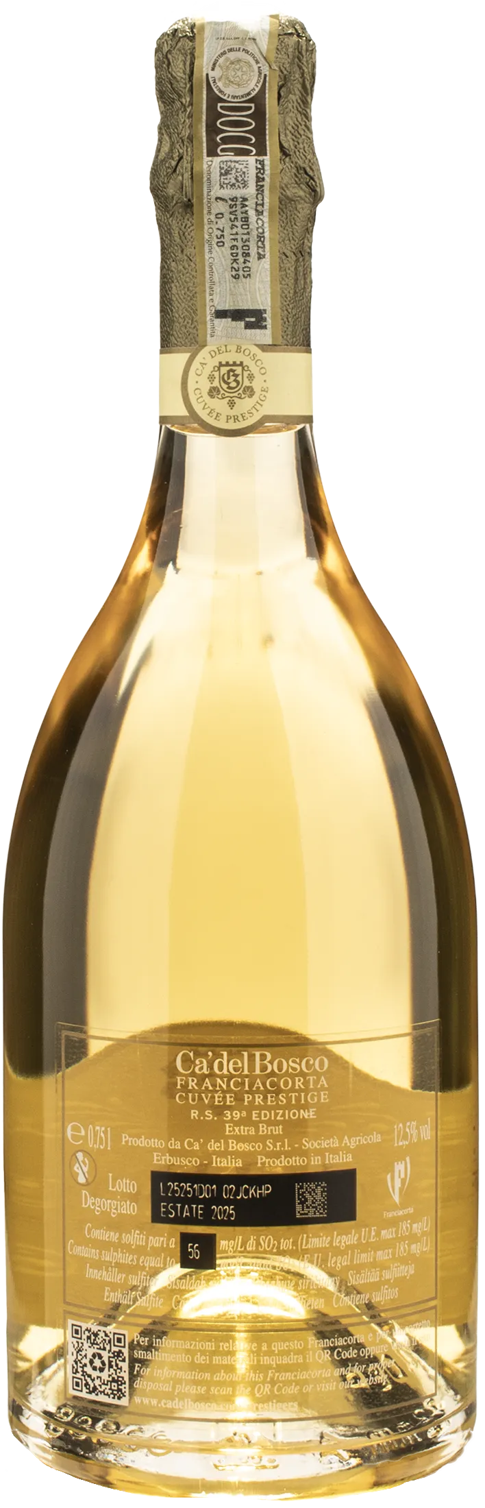 Ca' del Bosco Franciacorta Cuvee Prestige R.S. 39 Edizione