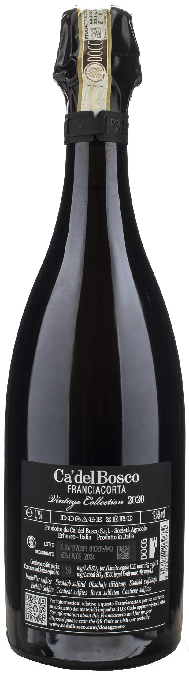 Ca' del Bosco Franciacorta Vintage Collection Dosaggio Zero 2020