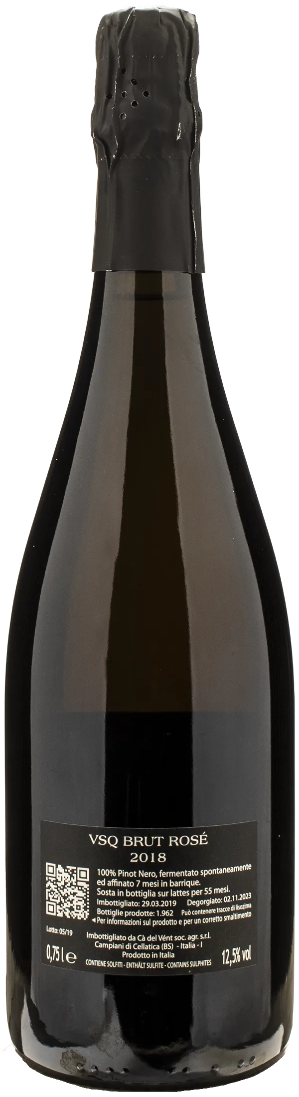 Ca del Vent MFPC Pas Opere Rosè Brut 2018