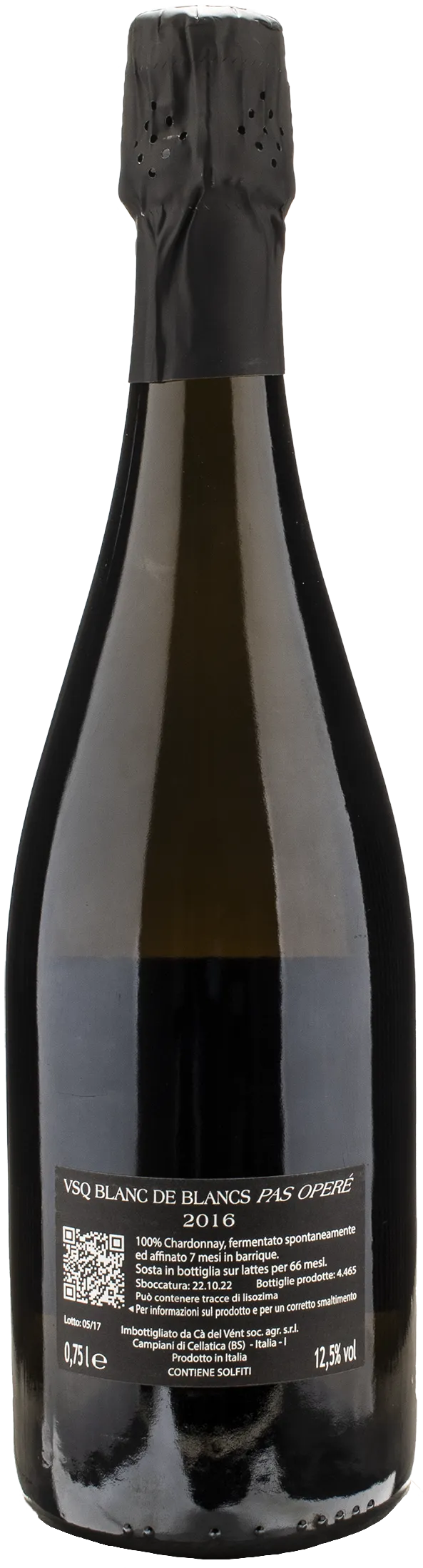 Ca del Vent Sogno Blanc de Blancs Pas Opere 2016
