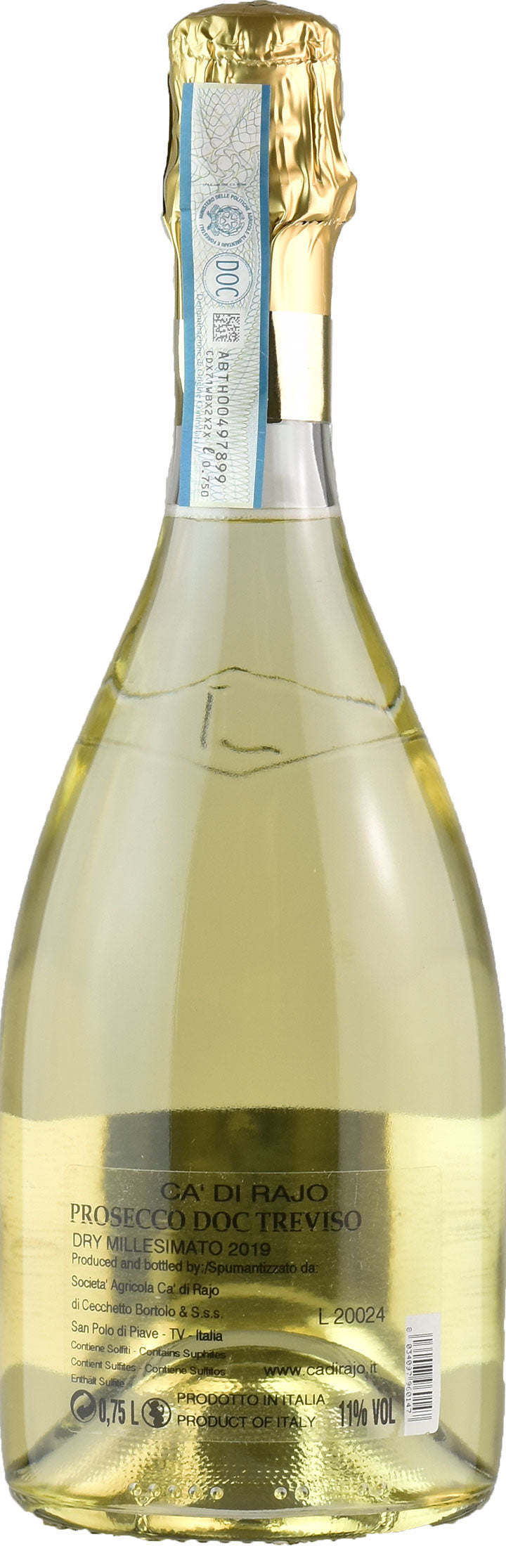 Ca' di Rajo Prosecco Spumante Millesimato Dry 2019