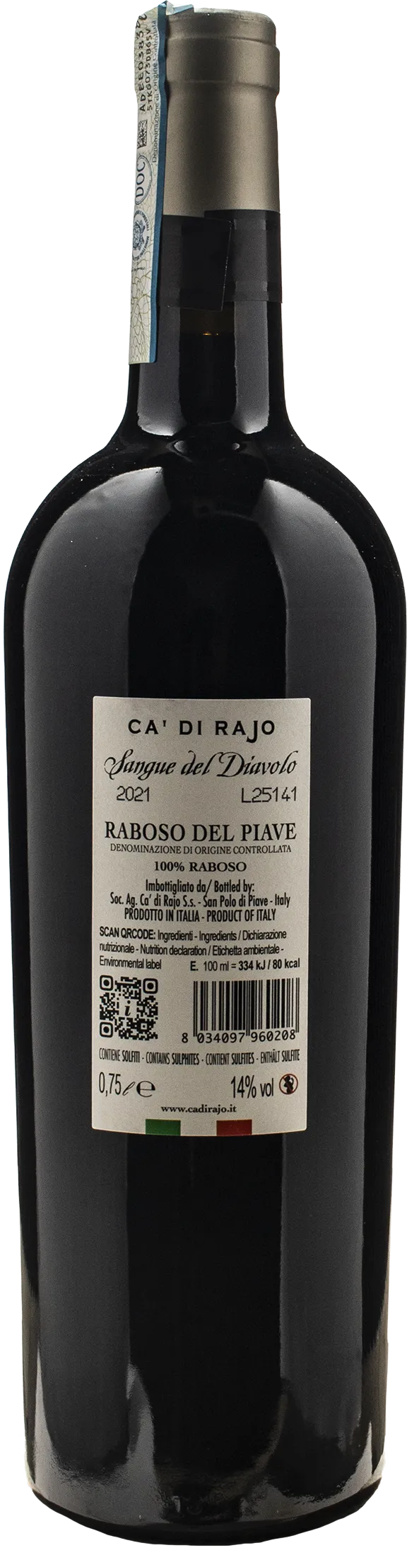 Ca di Rajo Raboso Piave Sangue del Diavolo 2021