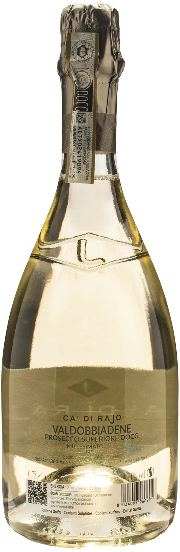 Ca di Rajo Valdobbiadene Prosecco Superiore Millesimato Cuvee del Fondatore Brut 2025