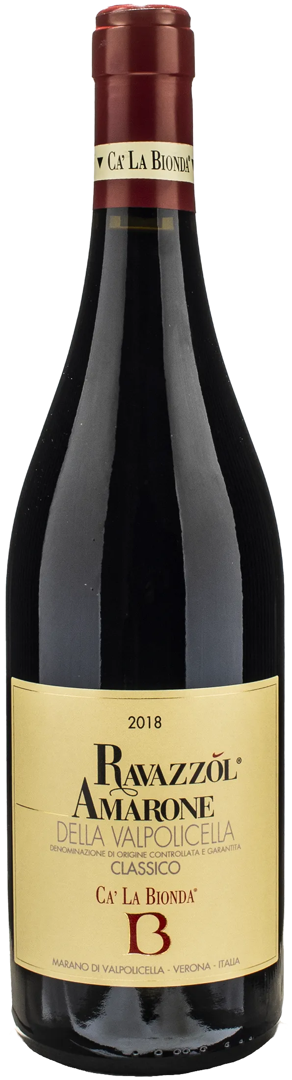 Ca La Bionda Amarone della Valpolicella Classico Ravazzol 2018