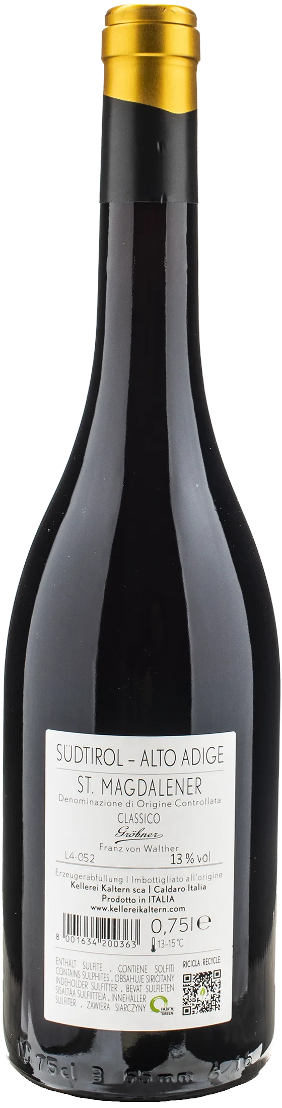 Caldaro Grobner St Magdalener Classico 2023