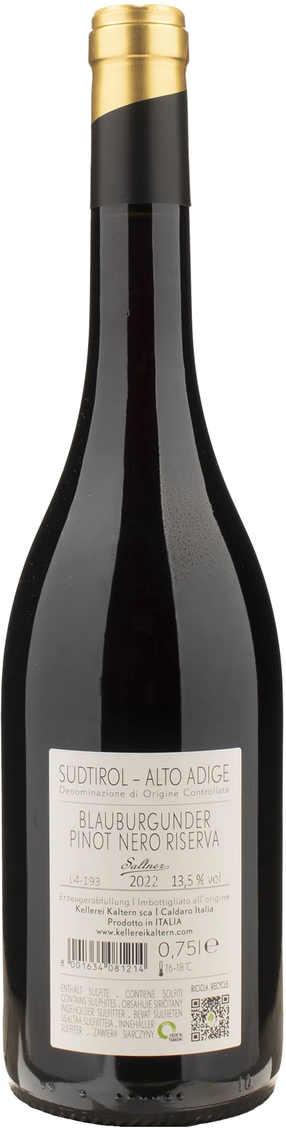 Caldaro Pinot Nero Riserva Saltner 2022
