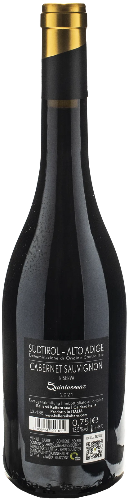 Caldaro Quintessenz Cabernet Sauvignon Riserva 2021