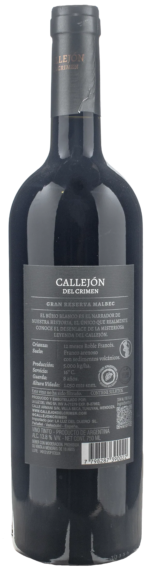 Callejon del Crimen Gran Reserva Malbec 2021