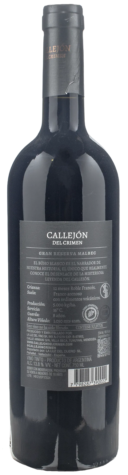 Callejon del Crimen Gran Reserva Malbec 2021