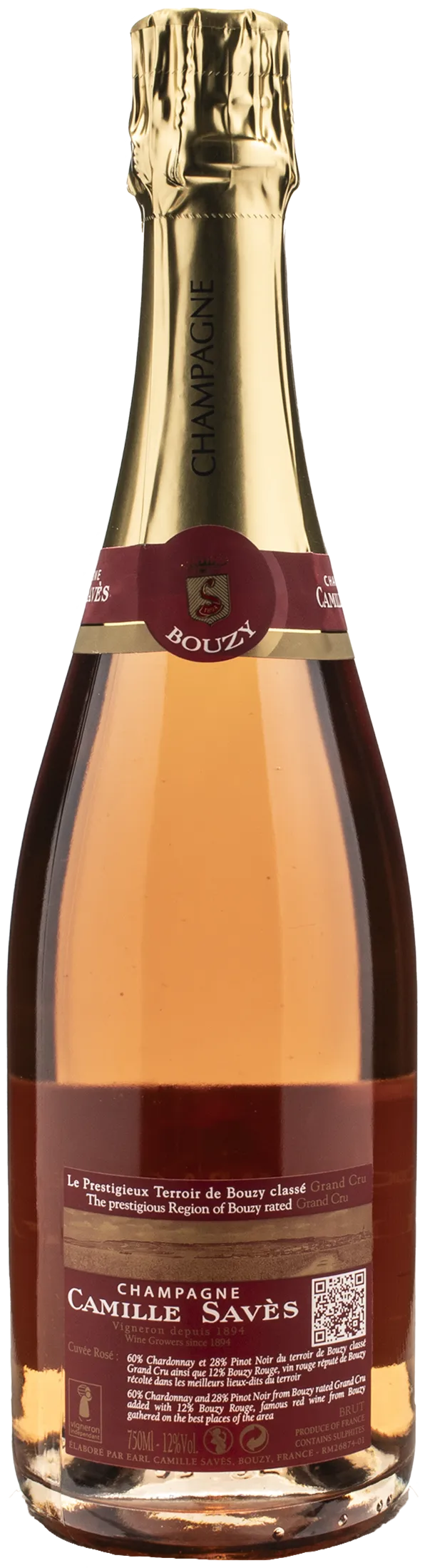 Camille Saves Champagne Grand Cru Cuvee Rosè Brut
