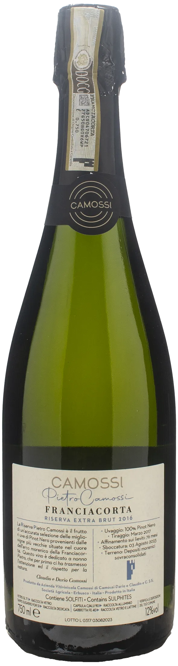 Camossi Franciacorta Pietro Camossi Extra Brut Riserva 2016