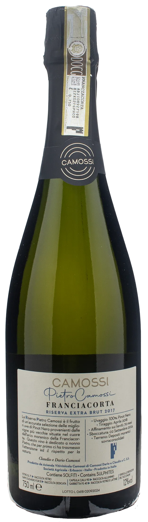 Camossi Franciacorta Pietro Camossi Extra Brut Riserva 2017