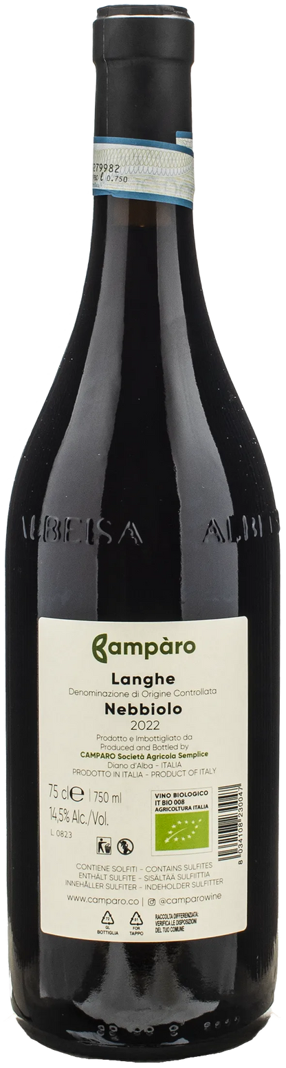 Camparo Langhe Nebbiolo 2022