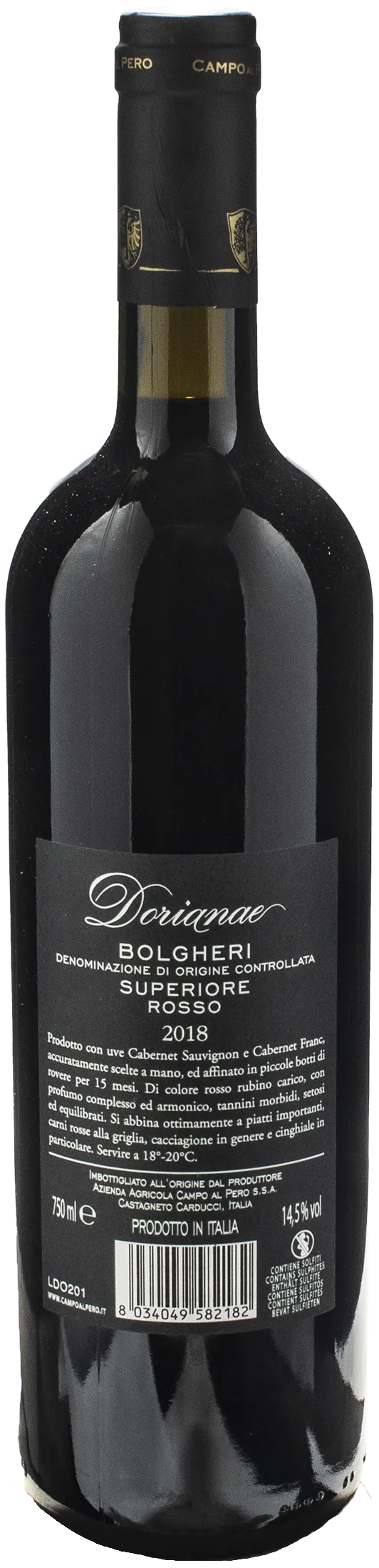 Campo al Pero Bolgheri Superiore Dorianae 2018