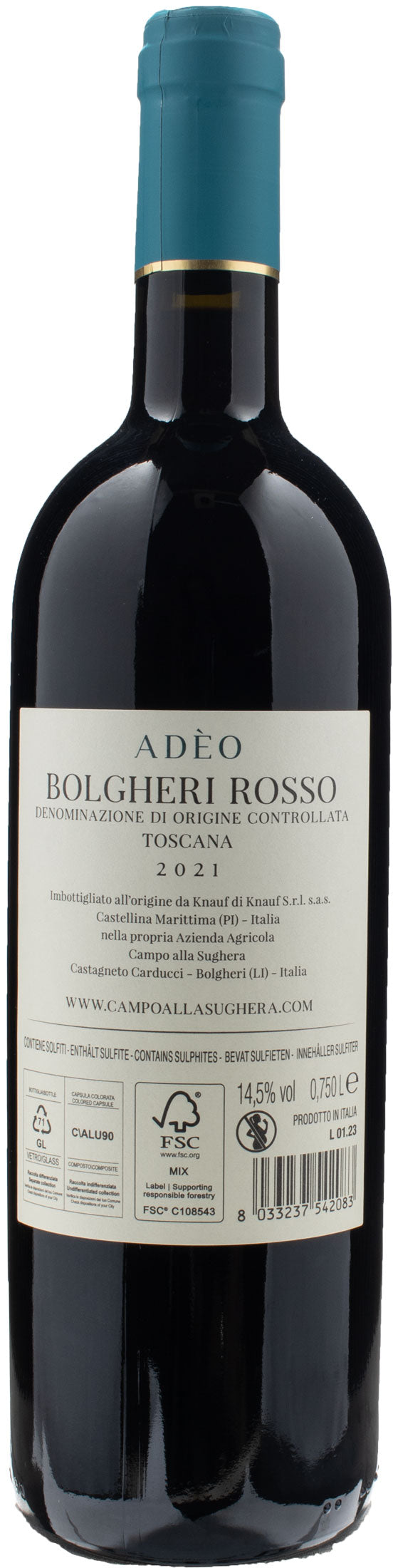Campo alla Sughera Bolgheri Rosso Adèo 2021