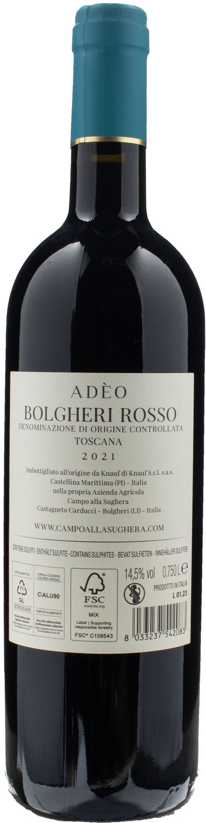 Campo alla Sughera Bolgheri Rosso Adèo 2021