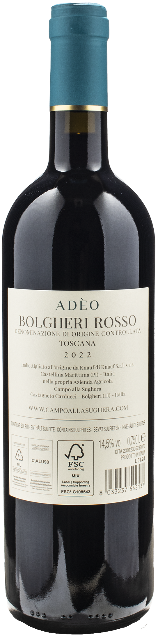 Campo alla Sughera Bolgheri Rosso Adeo 2022
