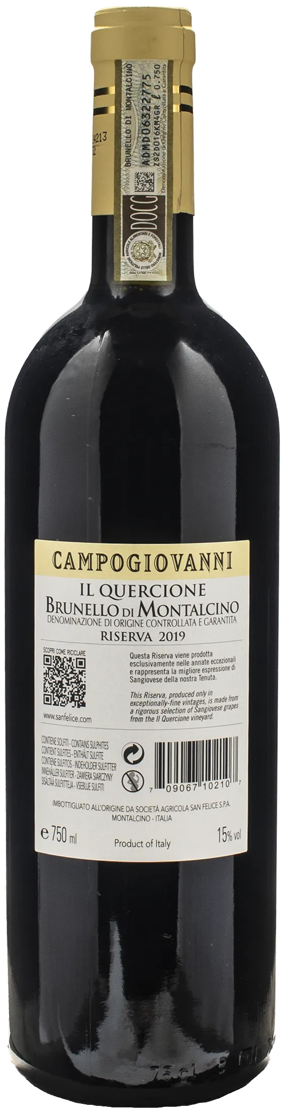 Campogiovanni Brunello di Montalcino Riserva Il Quercione 2019