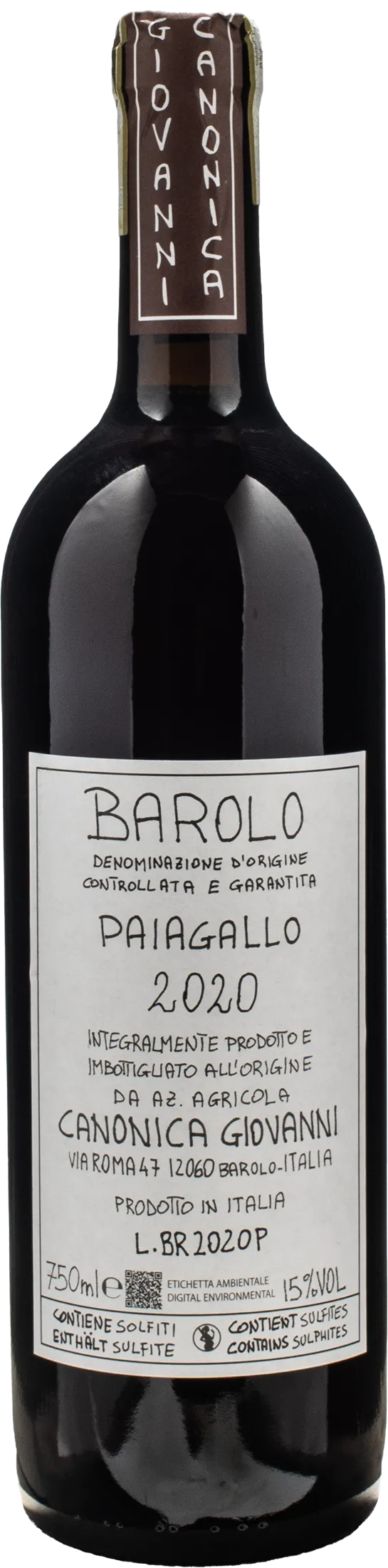 Canonica Barolo Paiagallo 2020