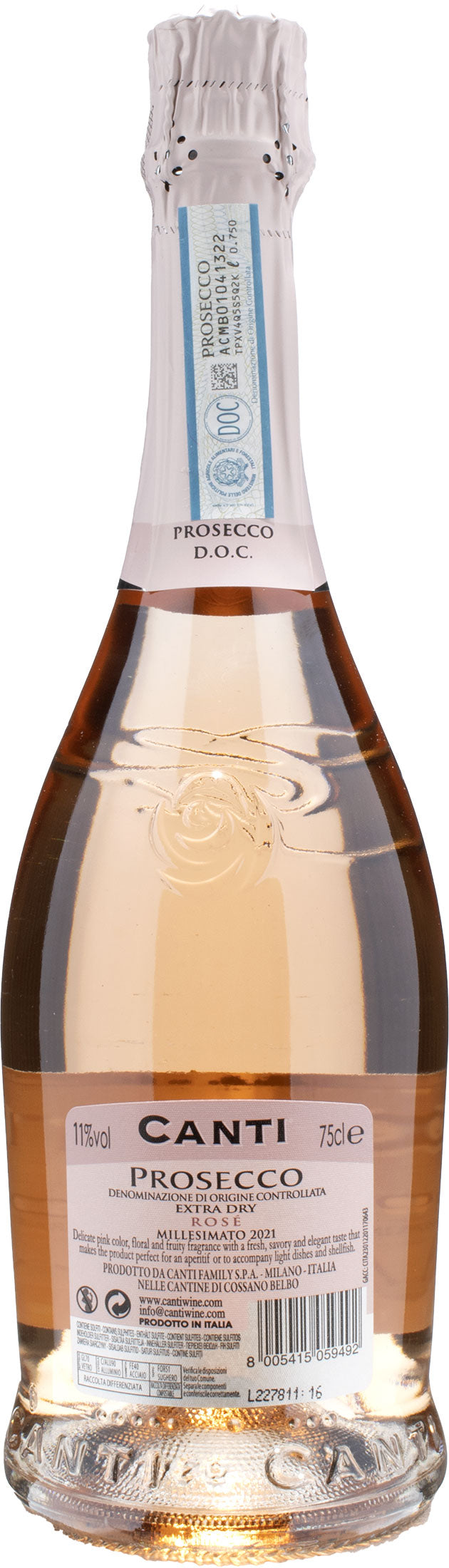 Canti Prosecco Millesimato Rosè Extra Dry 2021