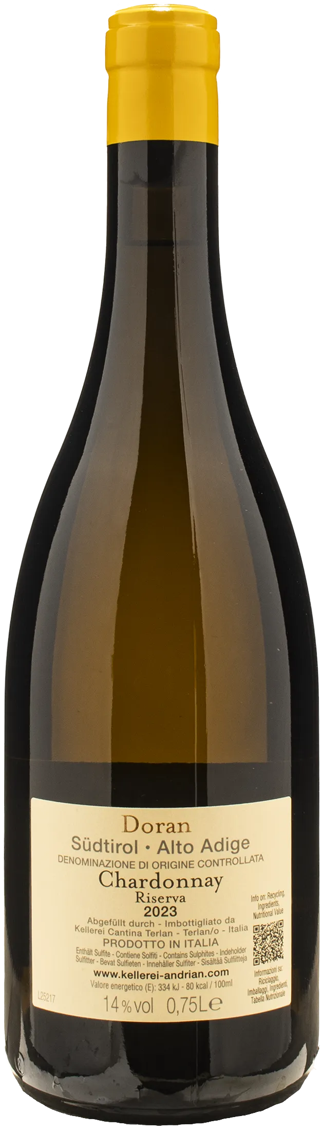 Cantina Andrian Chardonnay Doran Riserva 2023