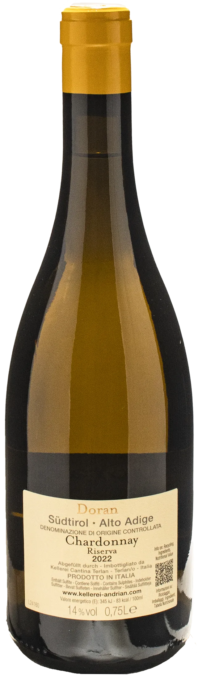 Cantina Andrian Chardonnay Riserva Doran 2022