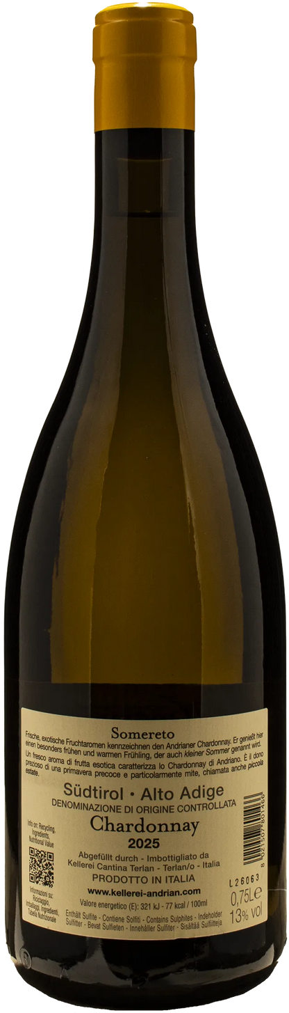 Cantina Andriano Chardonnay Somereto 2025
