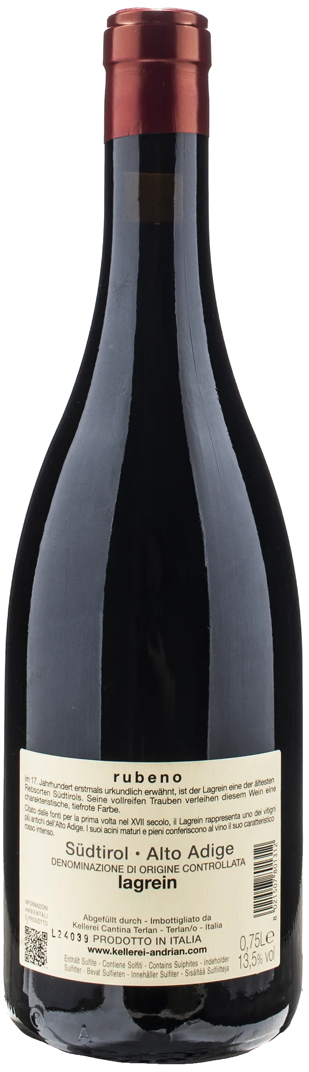 Cantina Andriano Lagrein Rubeno 2023