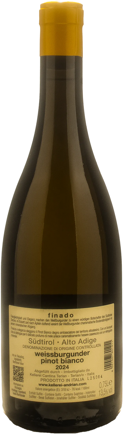 Cantina Andriano Pinot Bianco Finado 2024
