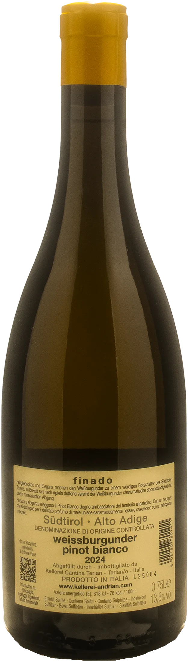 Cantina Andriano Pinot Bianco Finado 2024
