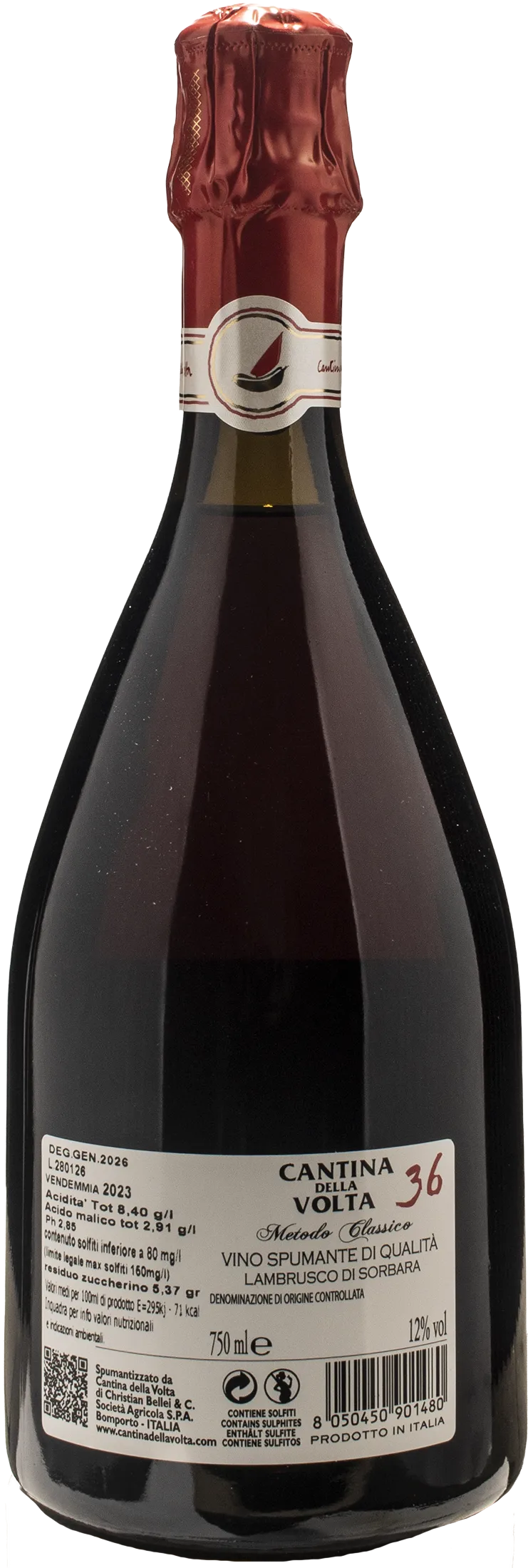 Cantina della Volta 36 Lambrusco di Sorbara Metodo Classico 2023