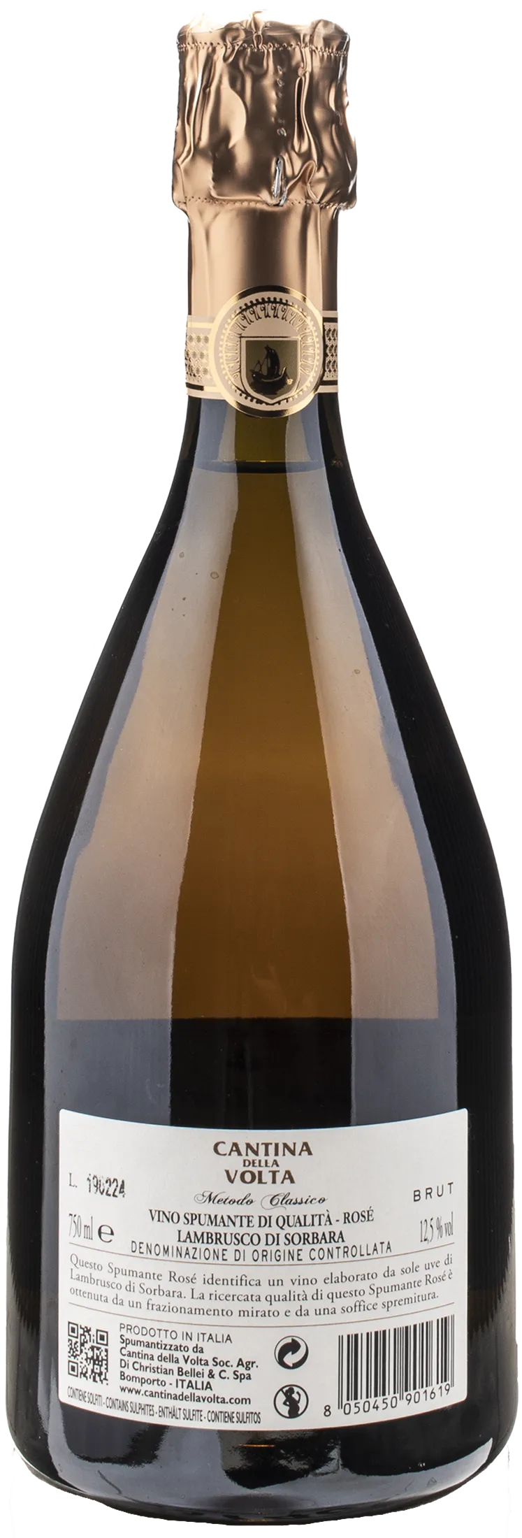 Cantina della Volta Lambrusco di Sorbara Brut Rosè Metodo Classico 2018