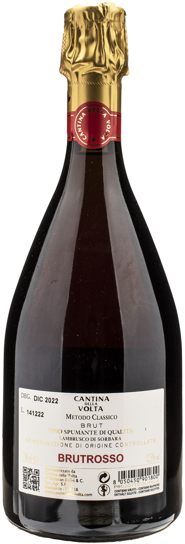 Cantina della Volta Lambrusco Spumante Brut Rosso Metodo Classico