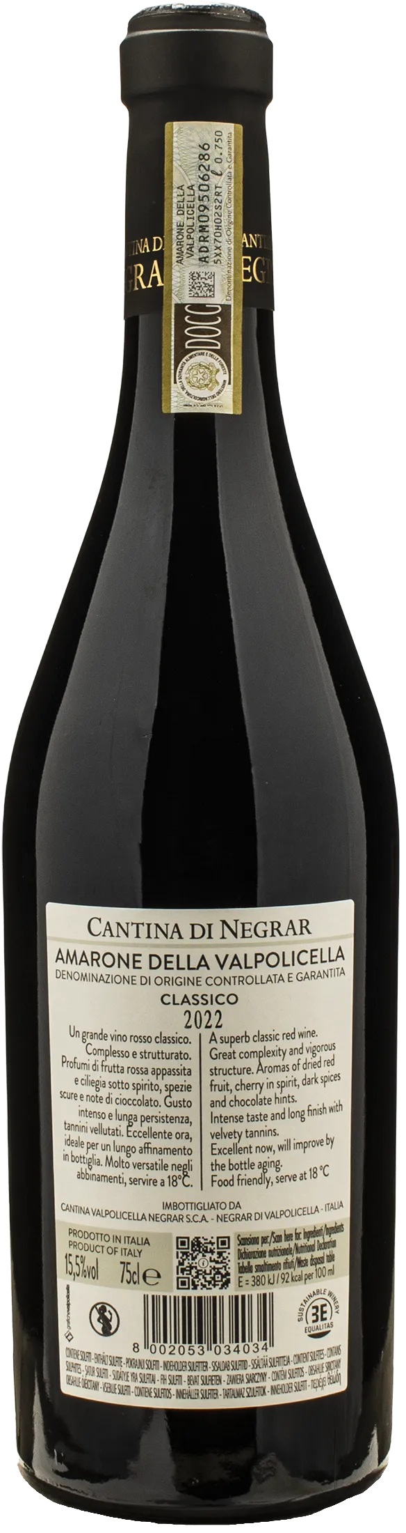 Cantina di Negrar Amarone della Valpolicella Classico 2022