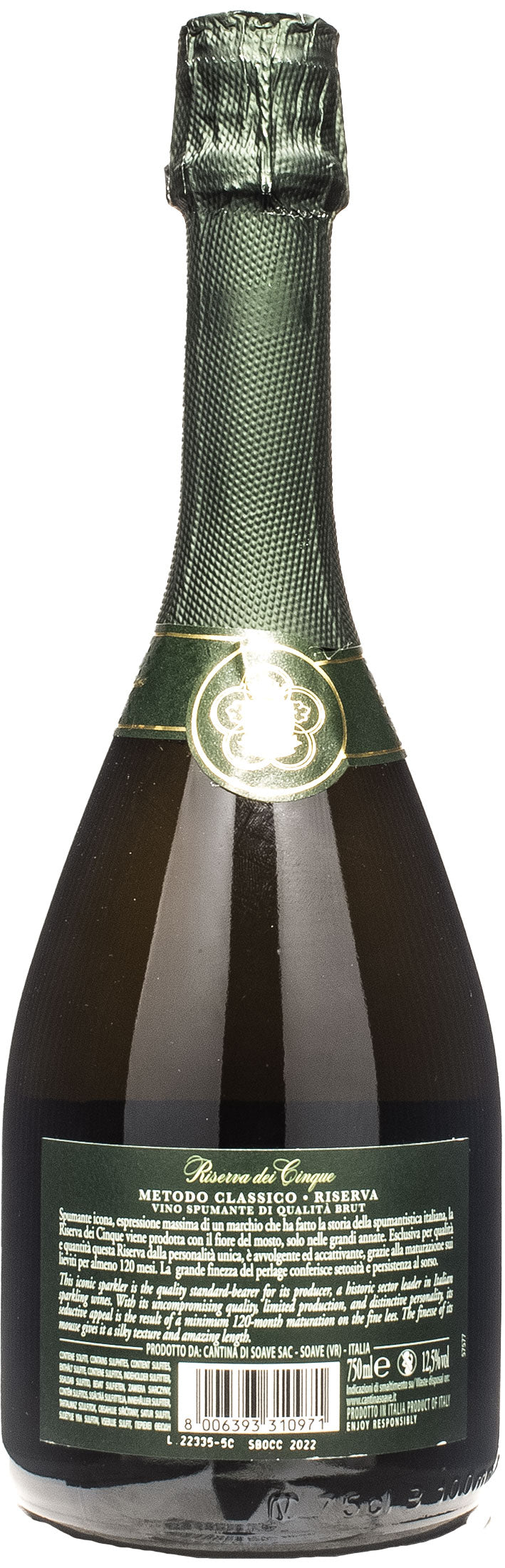 Cantina di Soave Equipe 5 Riserva dei Cinque 120 Mesi Brut