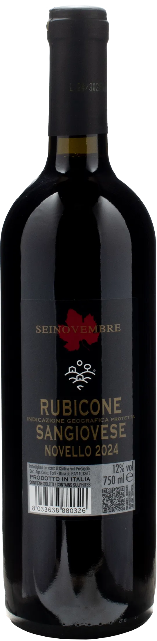 Cantina Forli Predappio Rubicone Sangiovese Novello SeiNovembre 2024